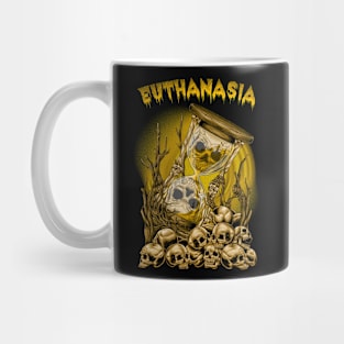 Yellow Skull Hourglass Mug